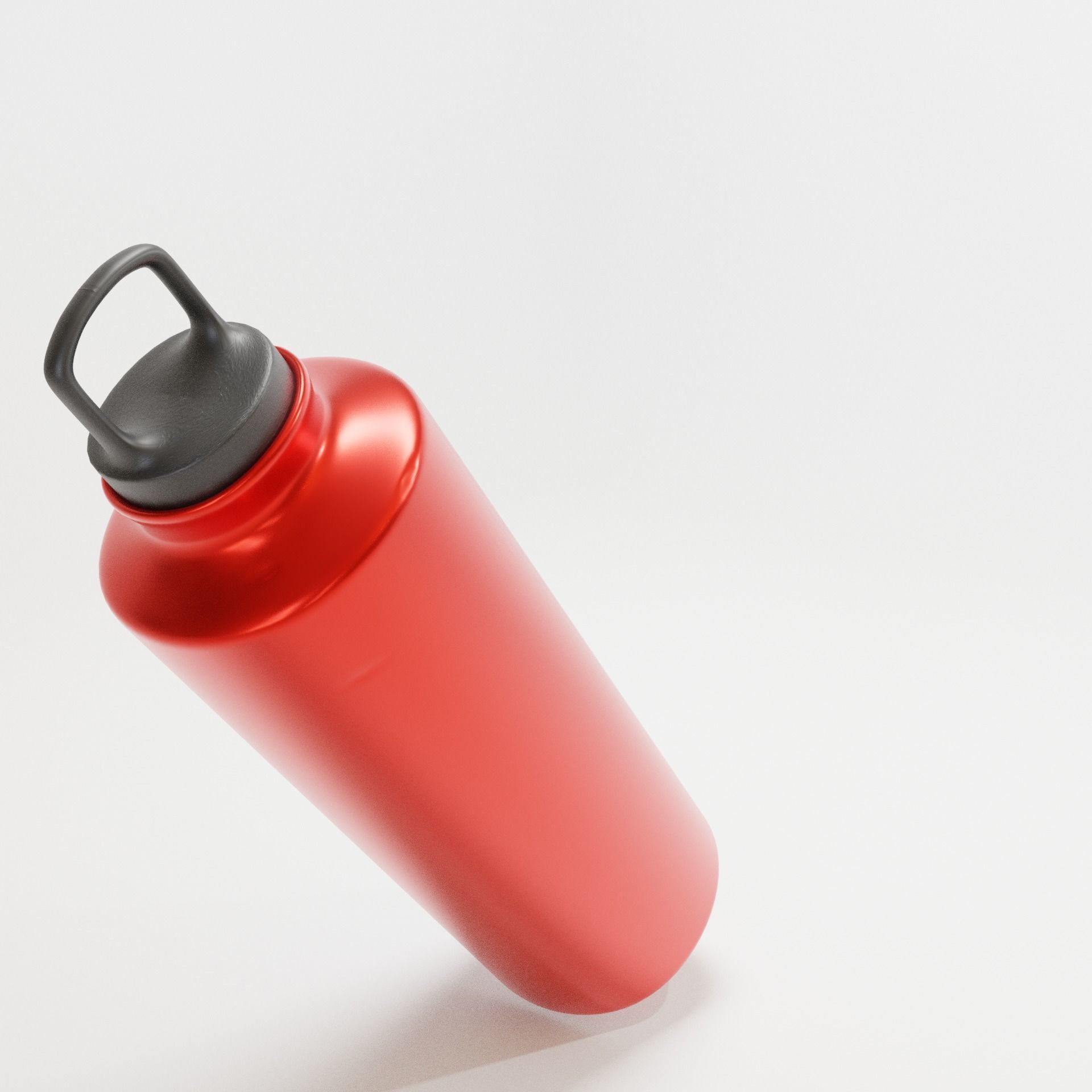 Steel bottle - Flask Free low-poly 3D model_3