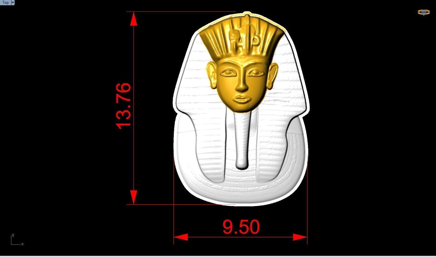 Pharaoh for jewelry - Pharaoh for ring - Pharaoh for pendant 3D print model_4