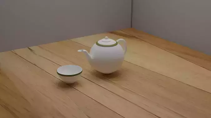 Tea-pot tea bowl  3D model