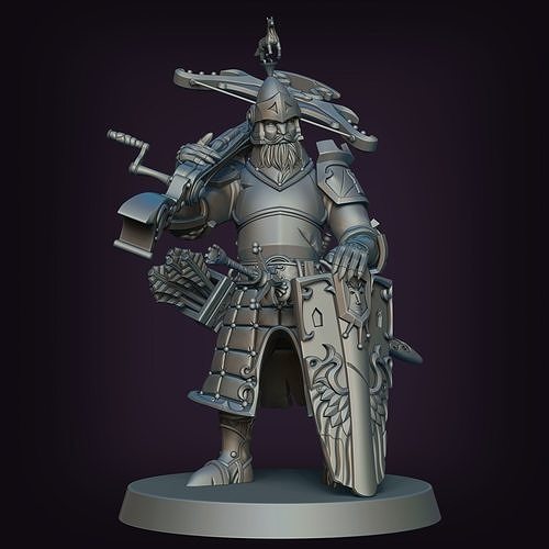 Medieval Crossbowman 3D print model