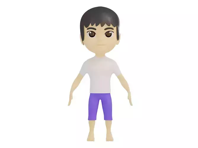 3D Character stylized Cute Boy Low poly