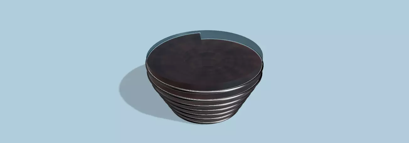 WOODEN ROUND TABLE  Free 3D model_0