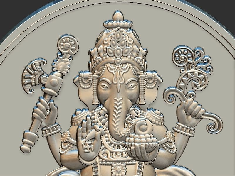 Ganesh ji Loket design 3D print model_8