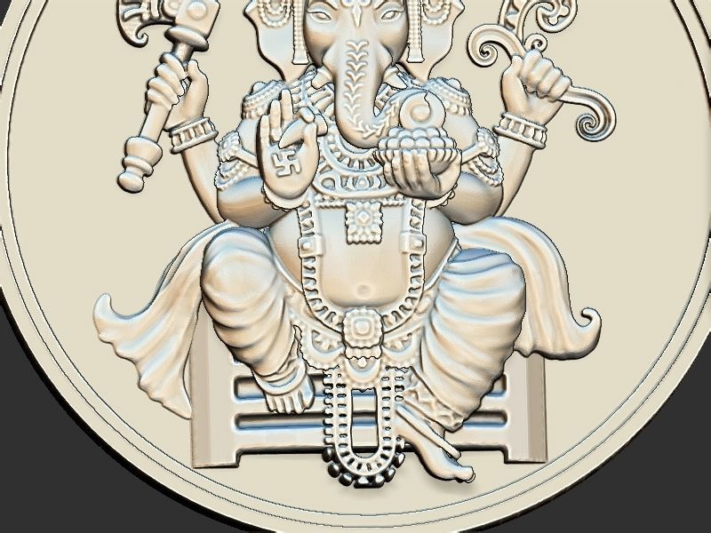 Ganesh ji Loket design 3D print model_10