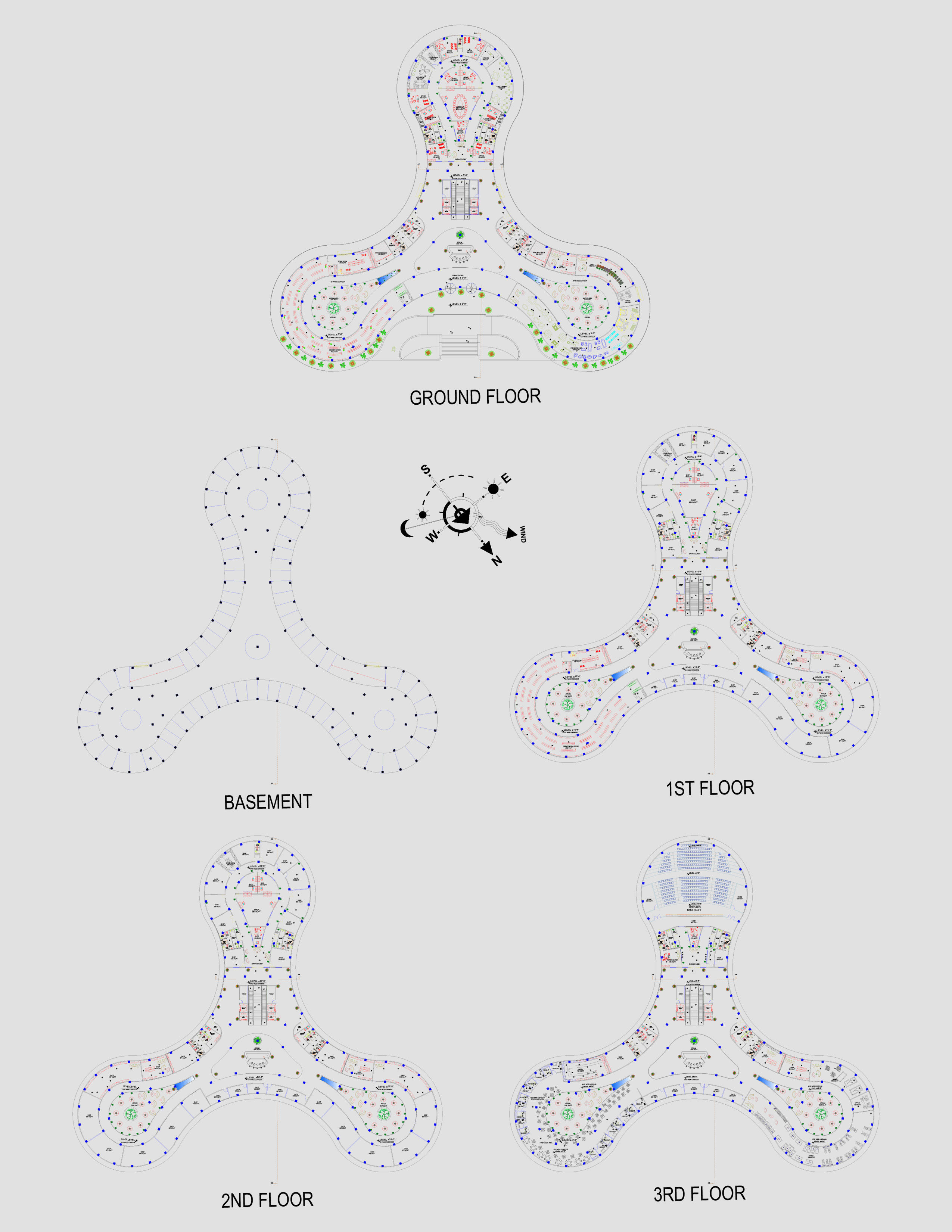 Shopping Mall Low-poly 3D model_6