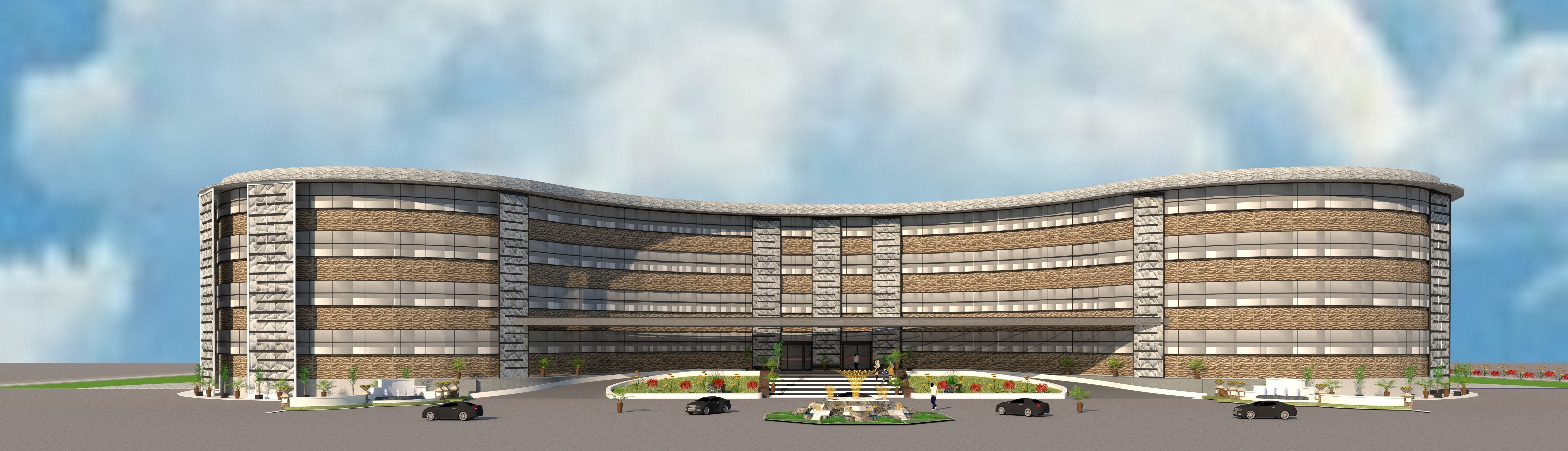 Shopping Mall Low-poly 3D model_3