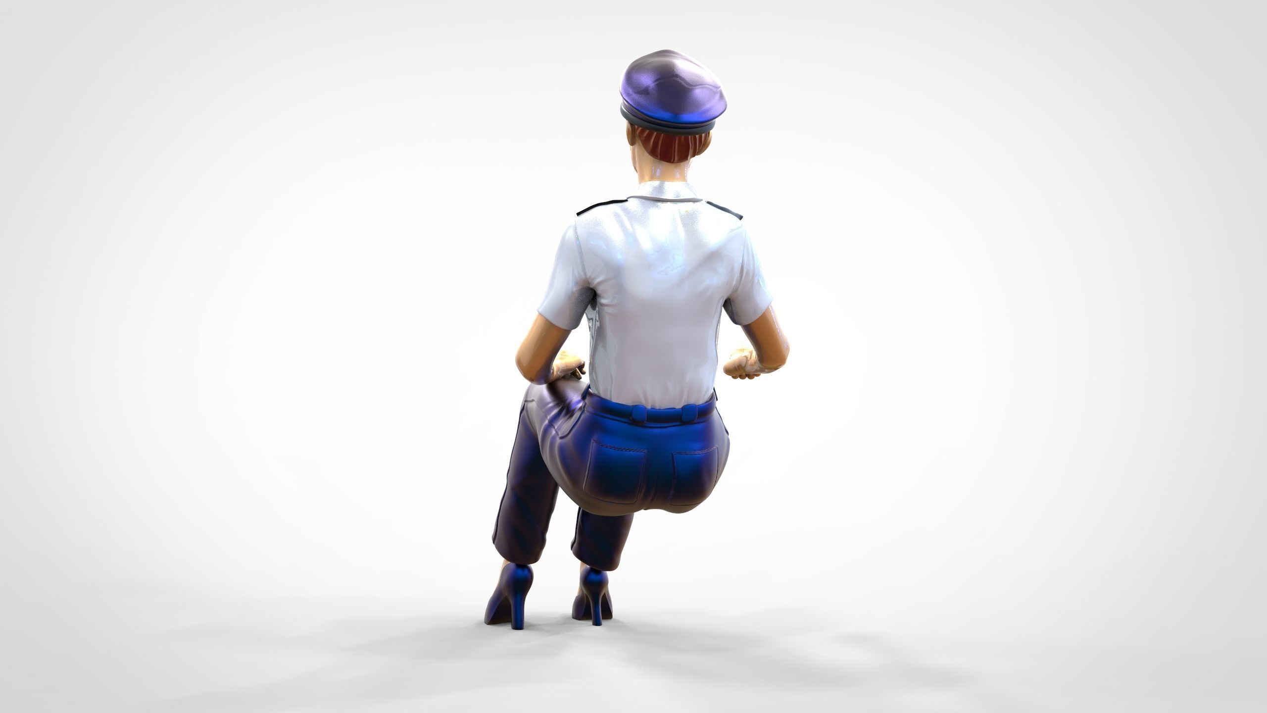 N4 Sitting Woman Pilot 3D print model_9