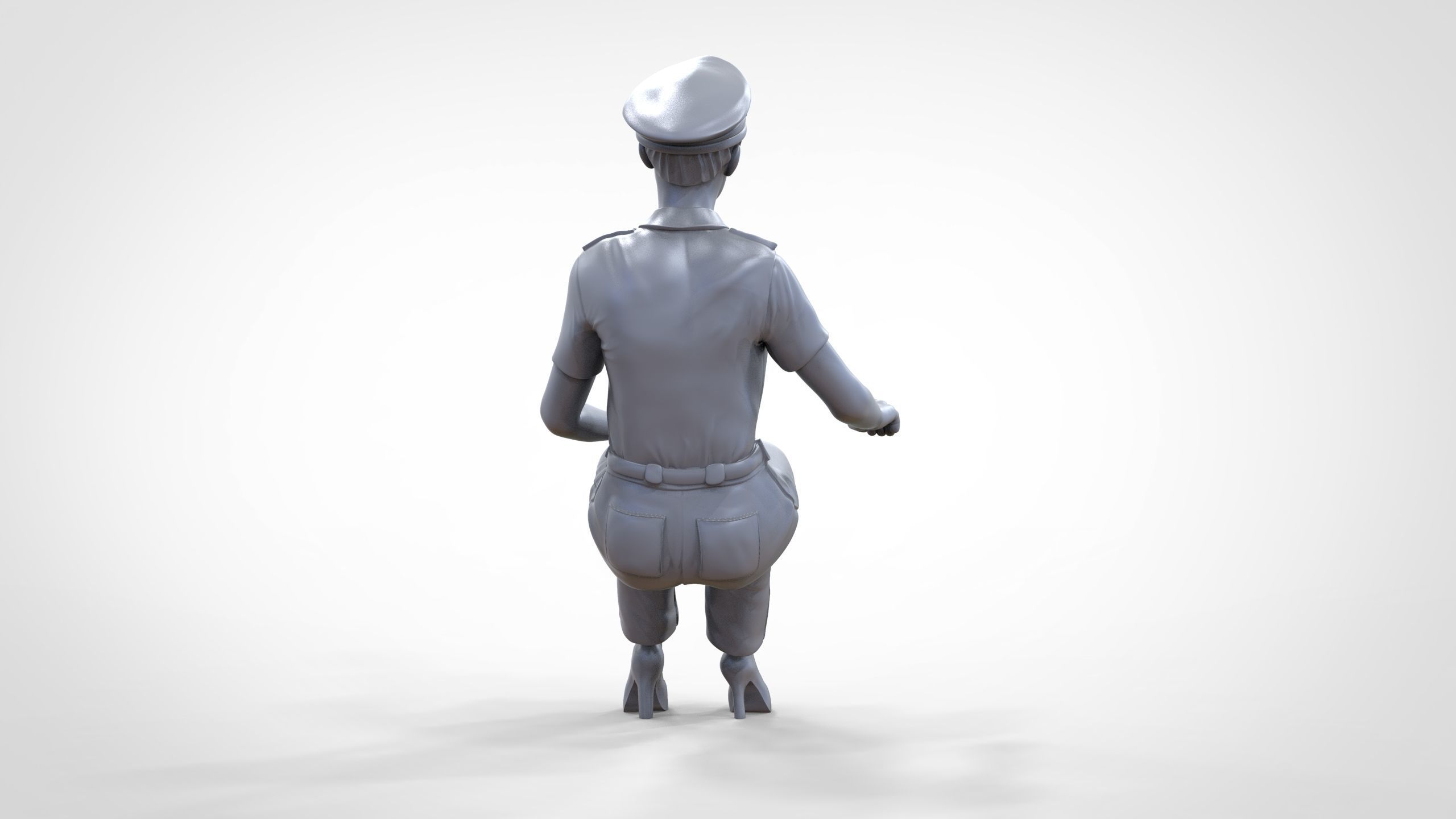 N4 Sitting Woman Pilot 3D print model_27