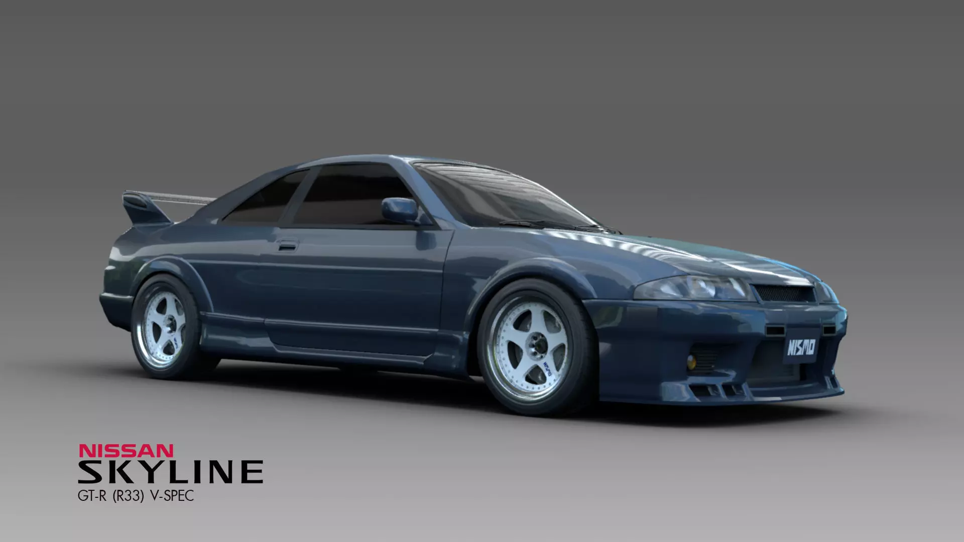 Nissan Skyline GT-R R33 V-Spec Low-poly 3D model