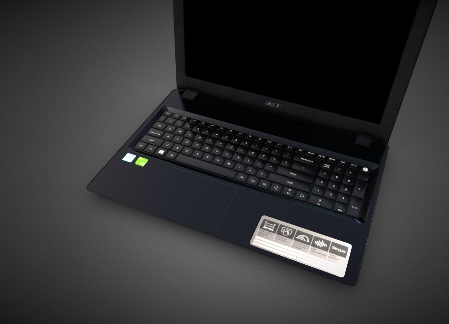 Acer Aspire F 15 Low-poly 3D model_2