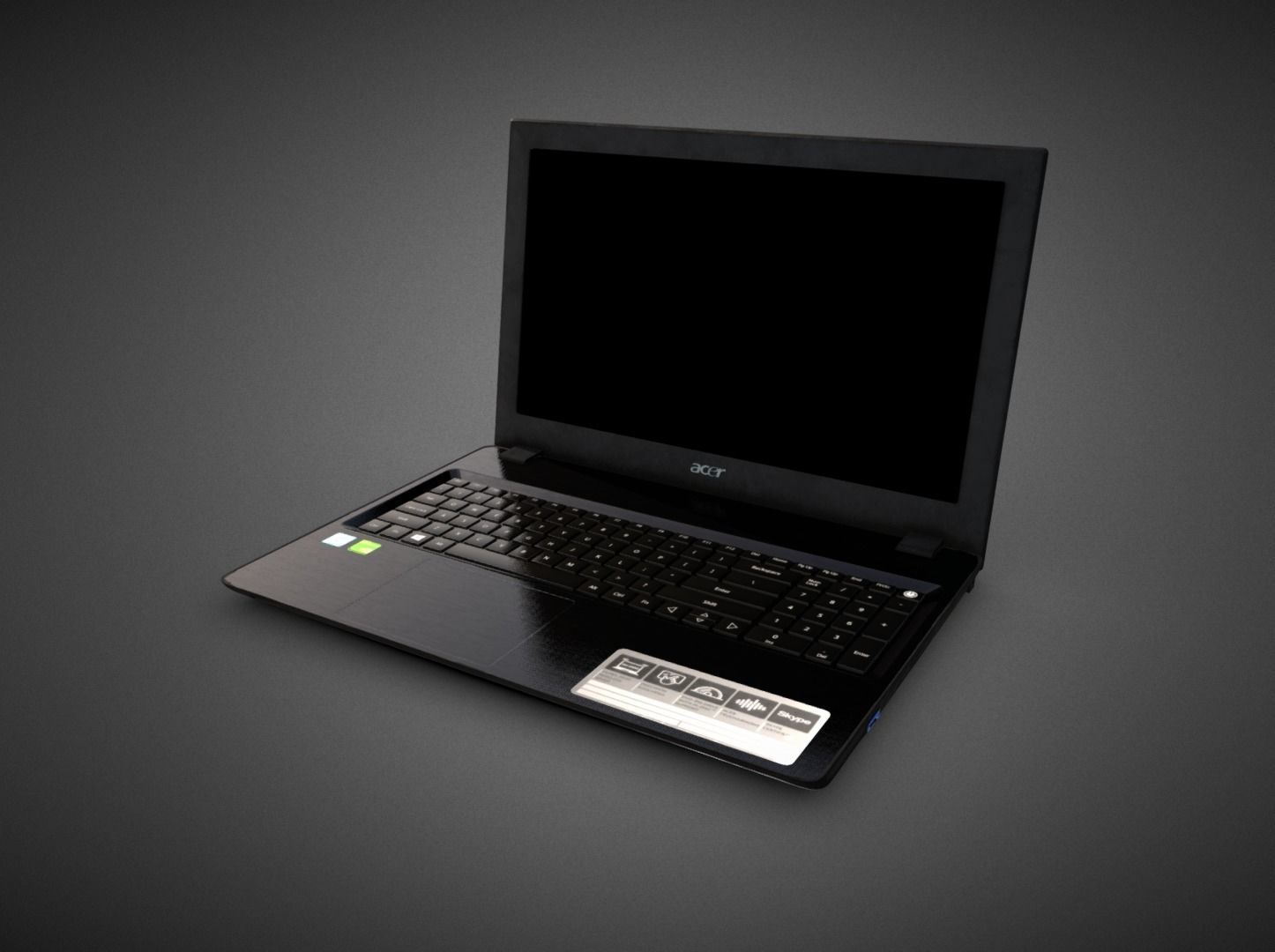 Acer Aspire F 15 Low-poly 3D model_4