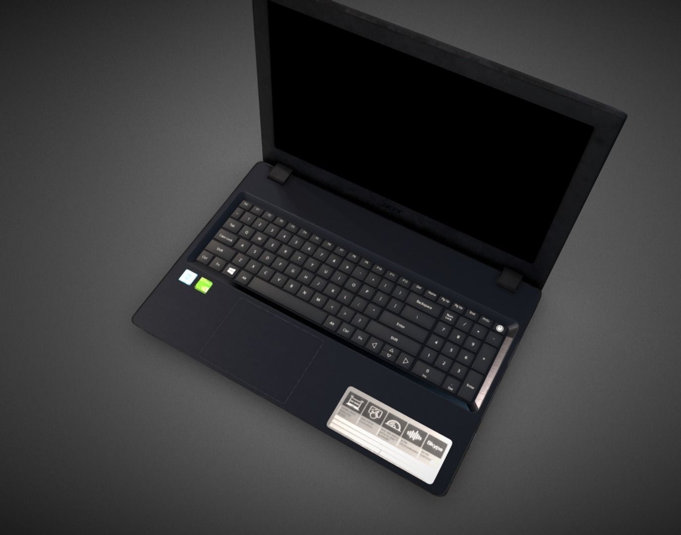 Acer Aspire F 15 Low-poly 3D model_5