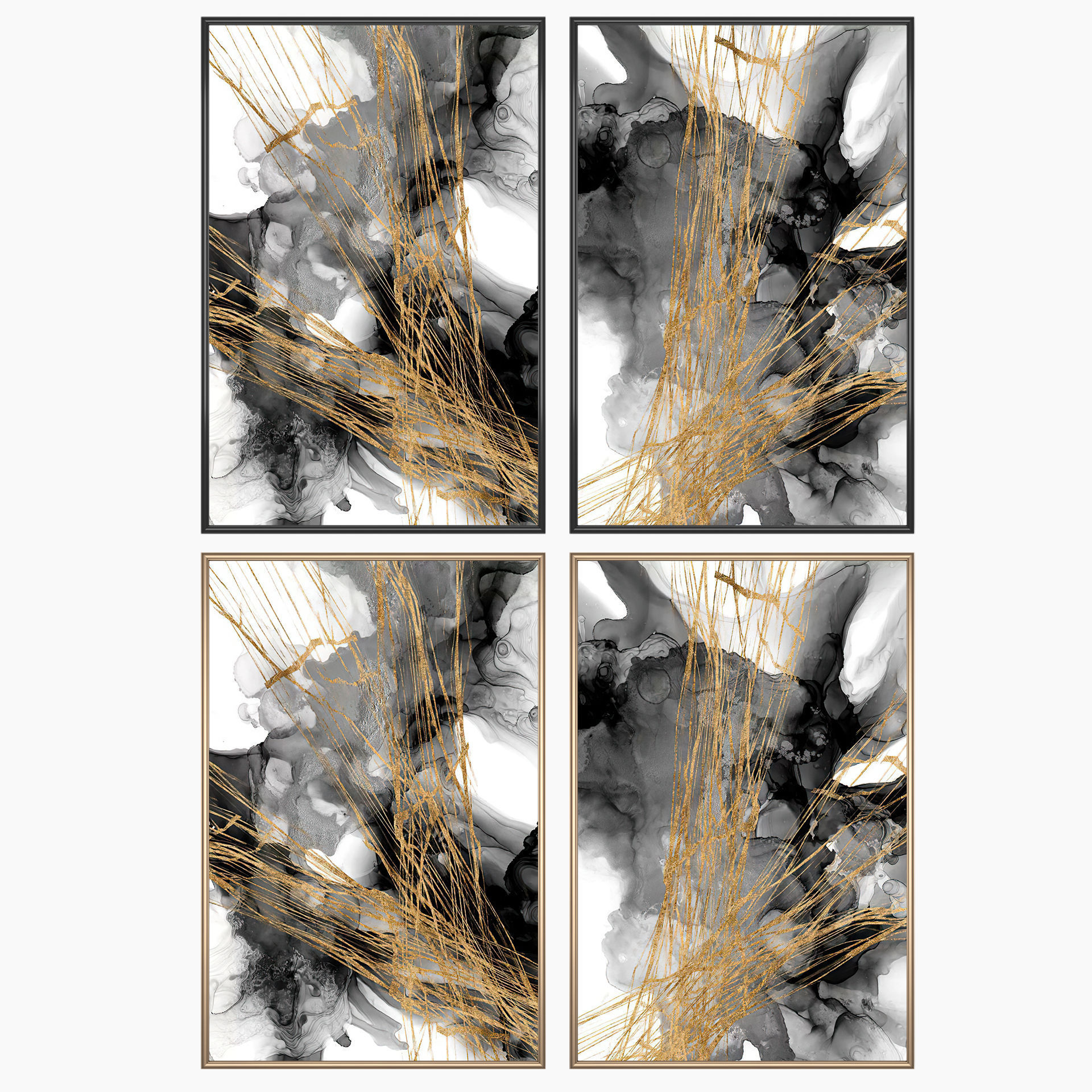 Wall Art Set 3446 3D model_1