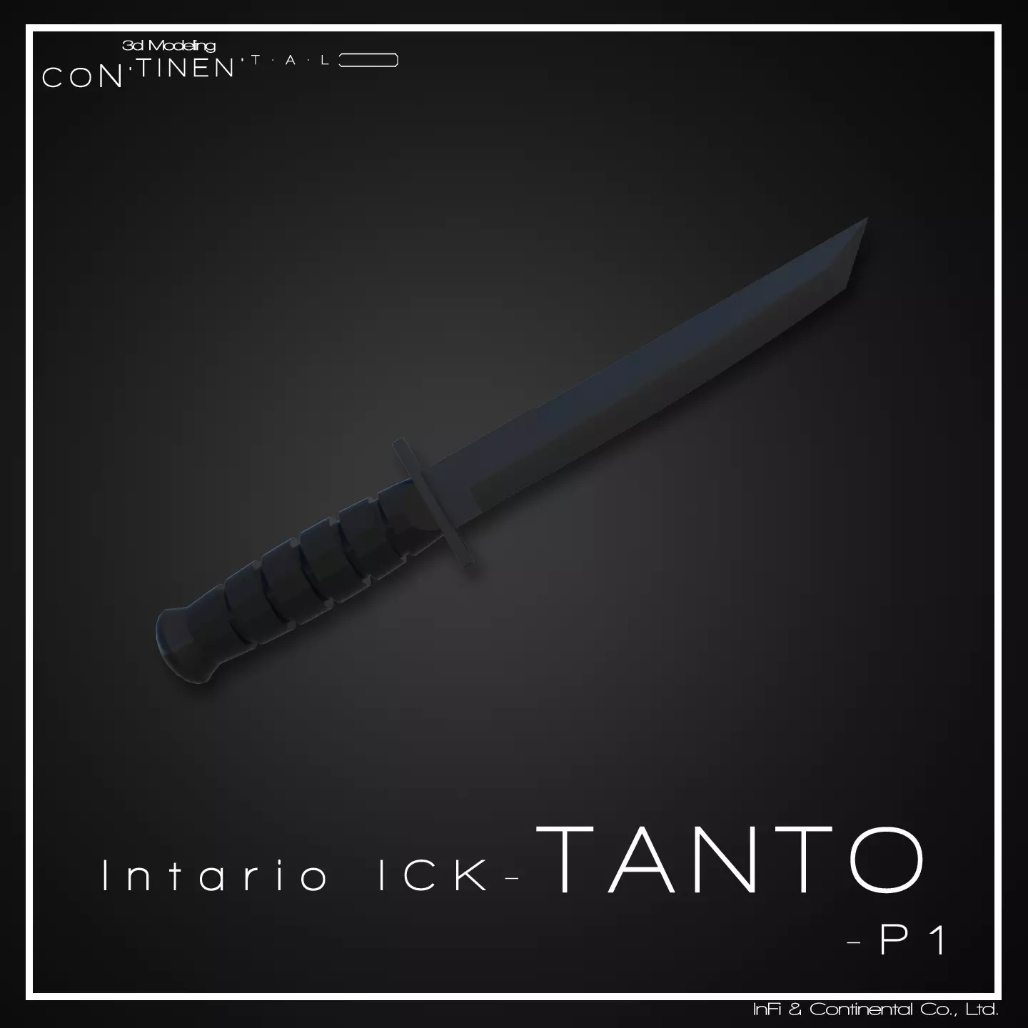 Intario ICK-Tanto-P1 Low-poly 3D model