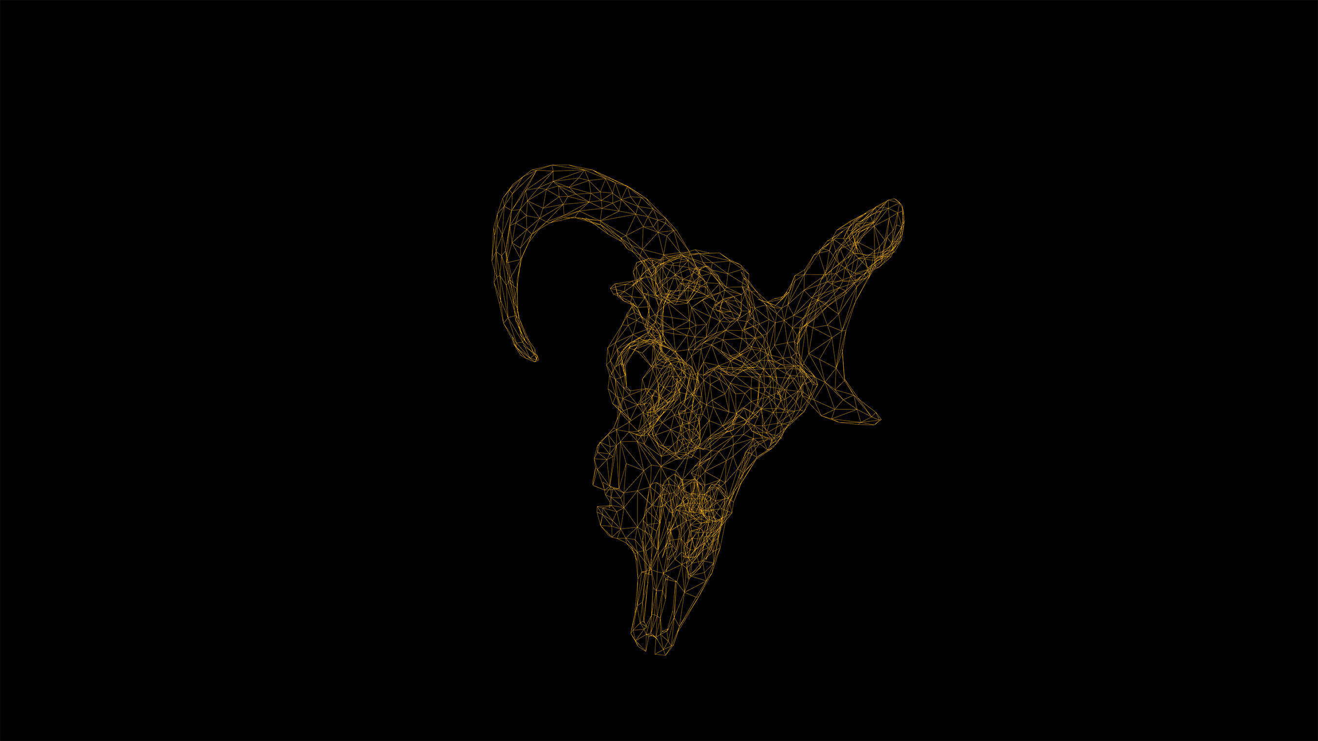 Viking Ram Skull Low Poly Game Ready Low-poly 3D model_1