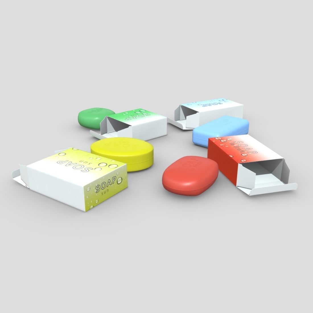 Soap Pack Low-poly 3D model_11