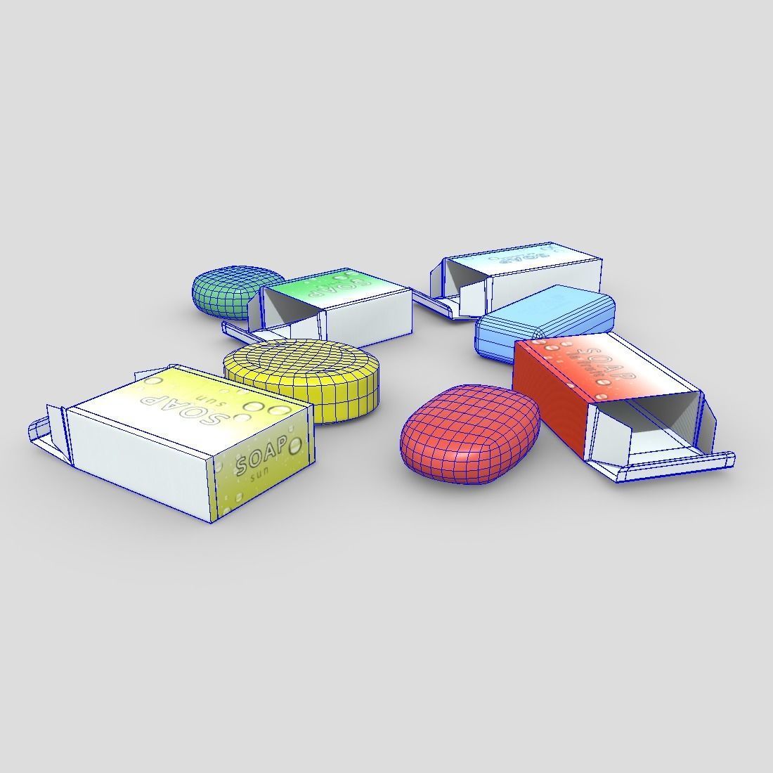 Soap Pack Low-poly 3D model_12