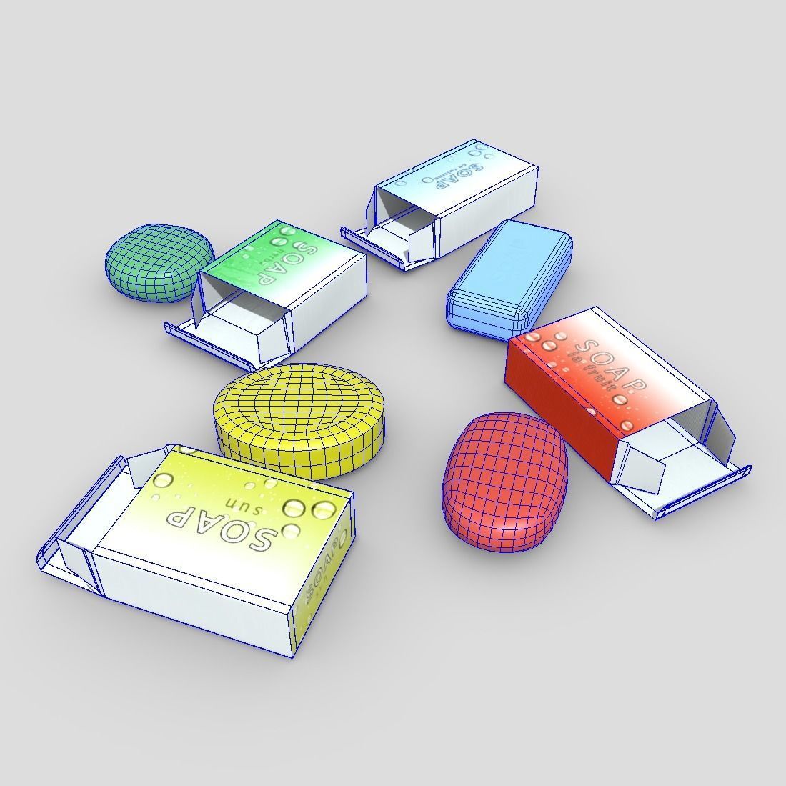 Soap Pack Low-poly 3D model_6