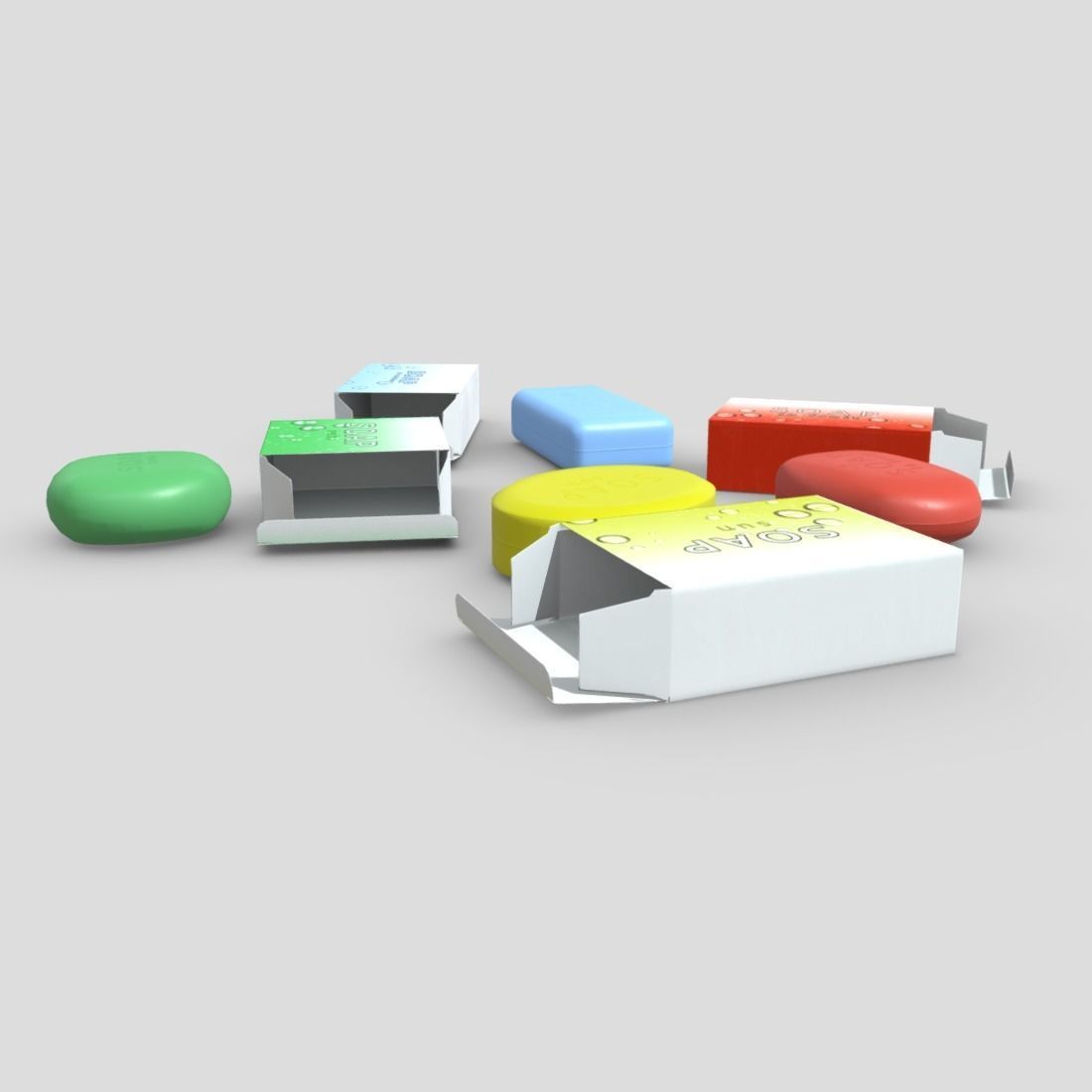Soap Pack Low-poly 3D model_3