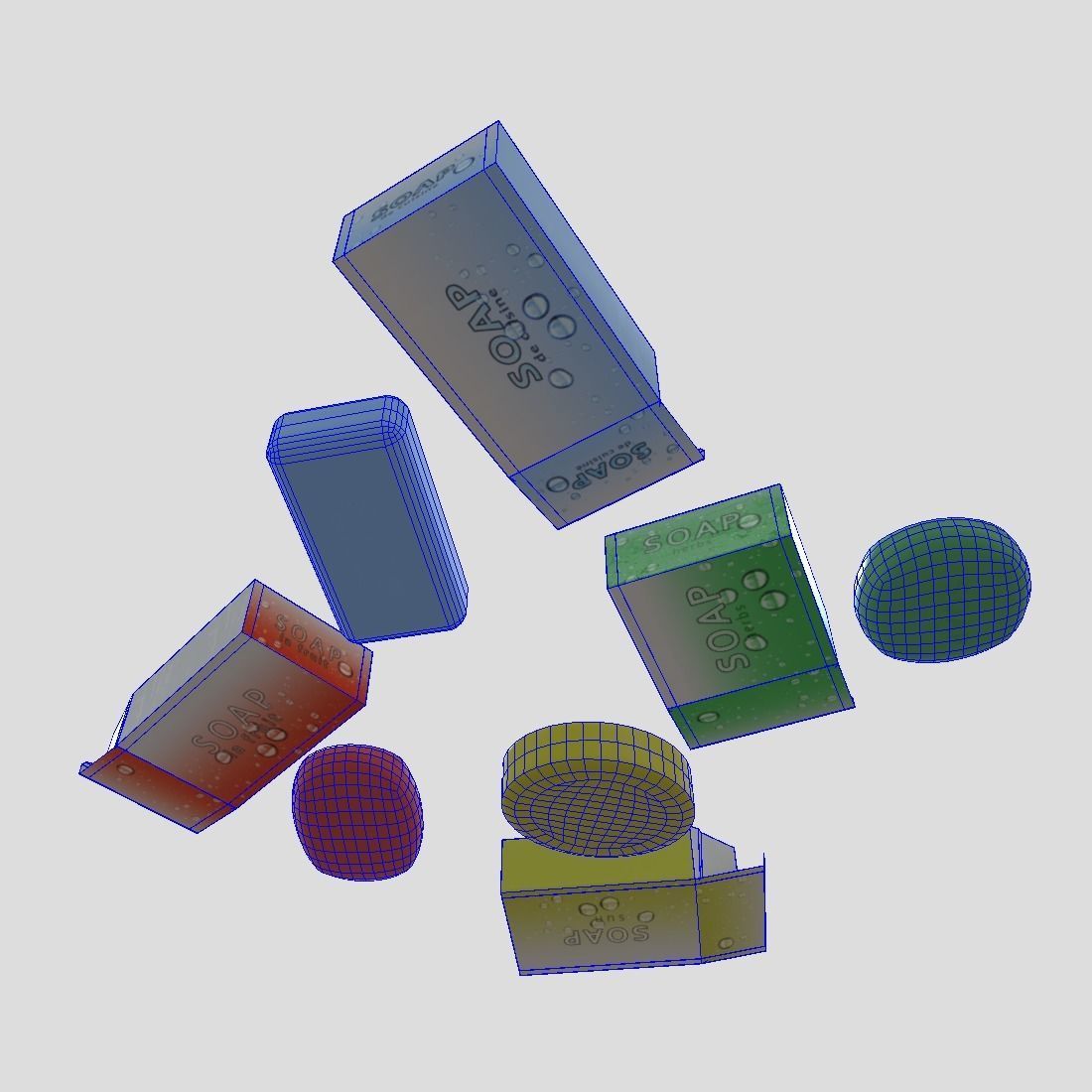 Soap Pack Low-poly 3D model_10