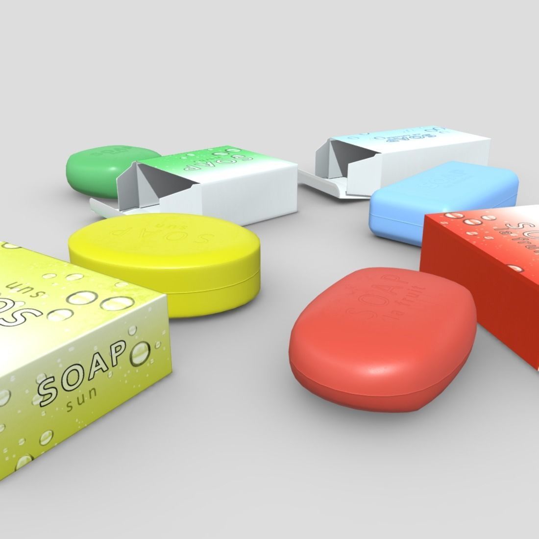 Soap Pack Low-poly 3D model_13