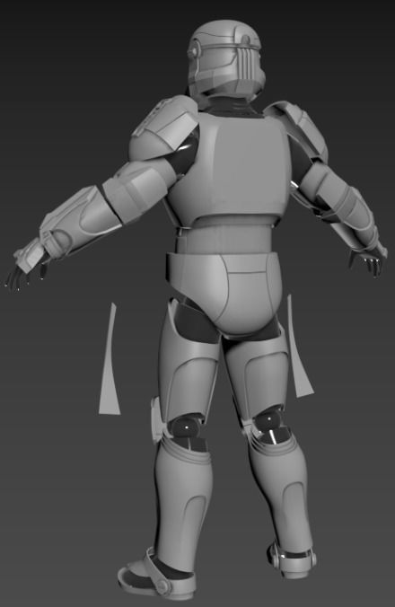 Clone Commando 6 inch figure kit conversion STL 3D print model_3