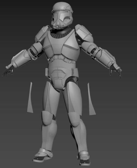 Clone Commando 6 inch figure kit conversion STL 3D print model_2