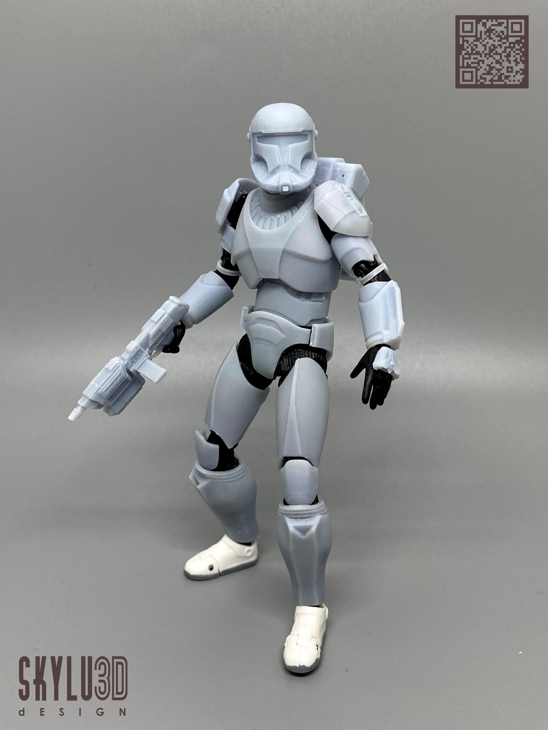 Clone Commando 6 inch figure kit conversion STL 3D print model_1