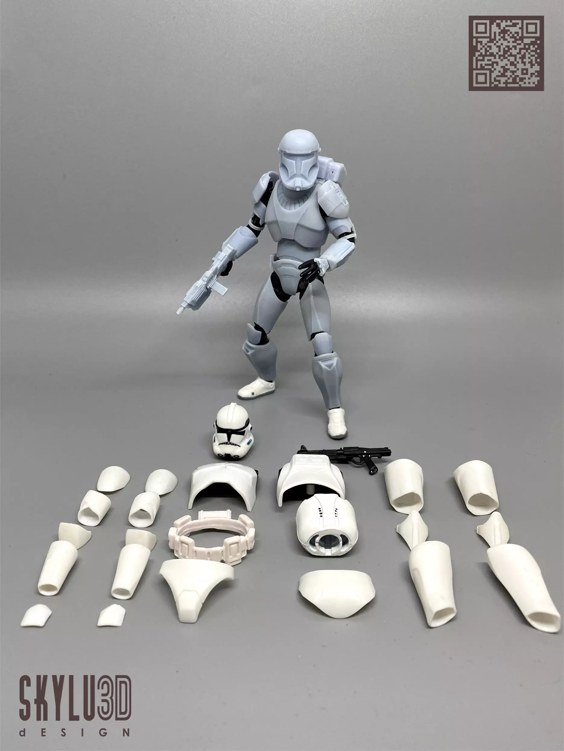 Clone Commando 6 inch figure kit conversion STL 3D print model_0