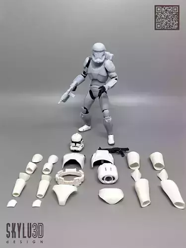 Clone Commando 6 inch figure kit conversion STL 3D print model
