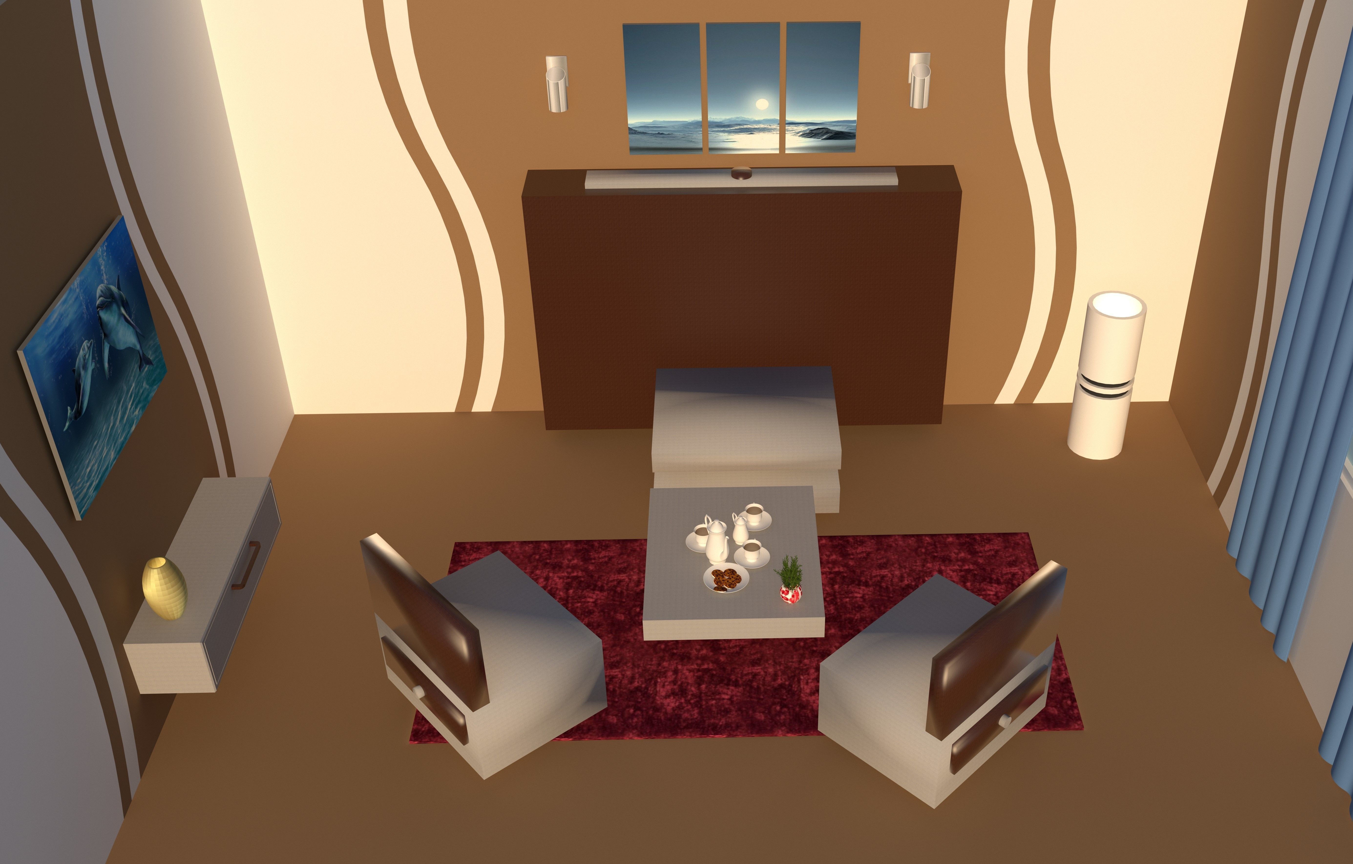 Multi purpose sofa 3D model_6