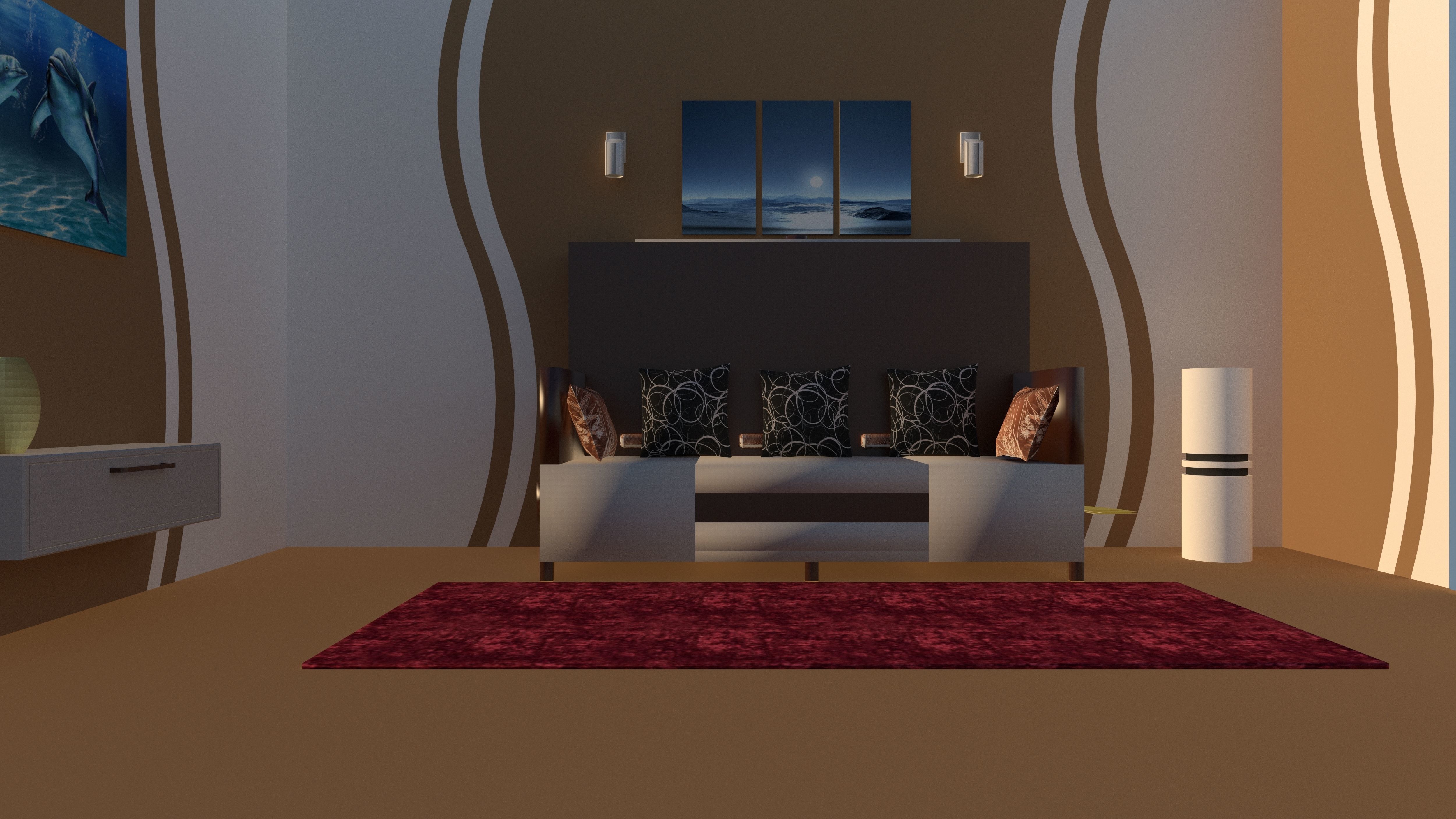 Multi purpose sofa 3D model_8