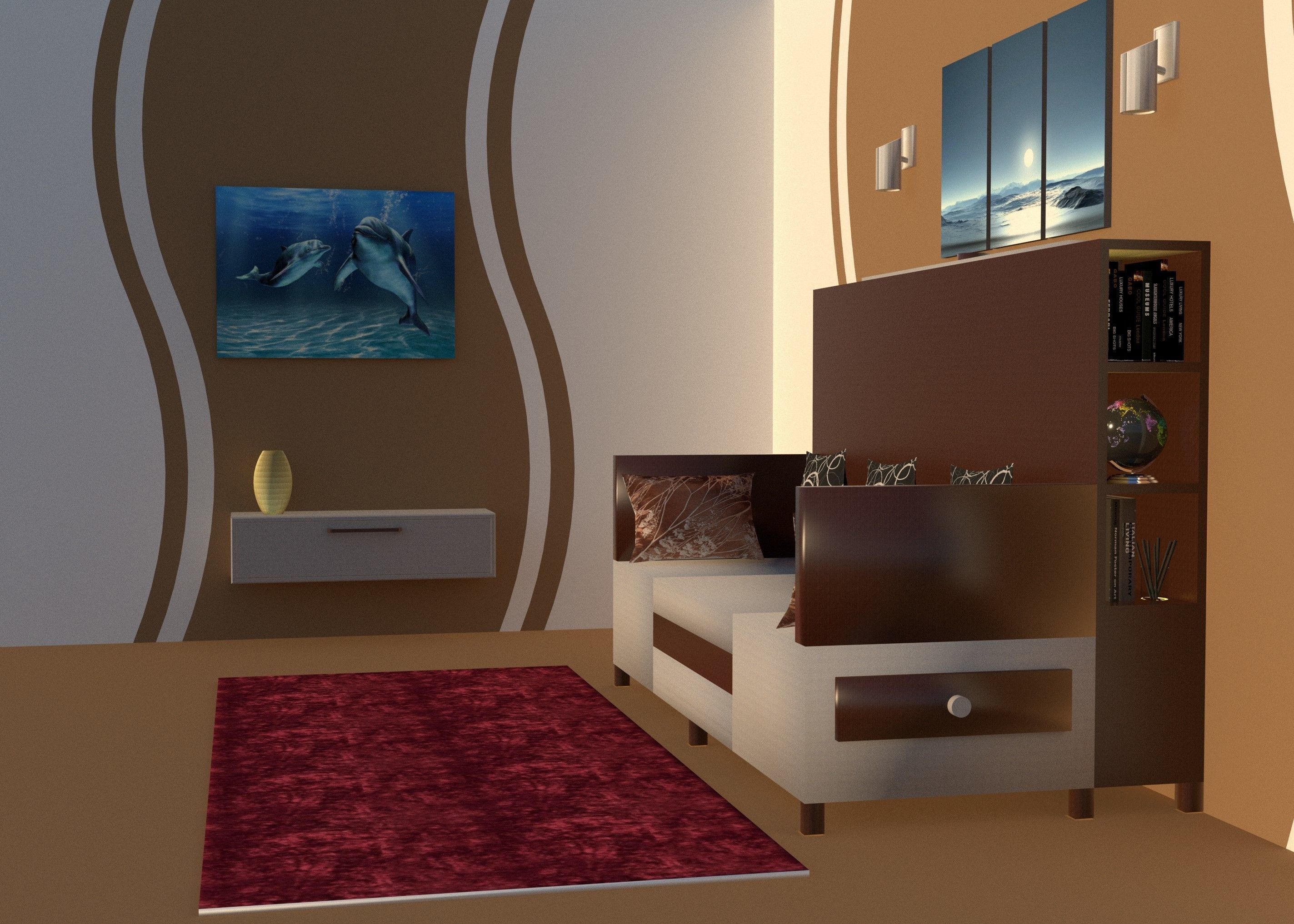 Multi purpose sofa 3D model_5