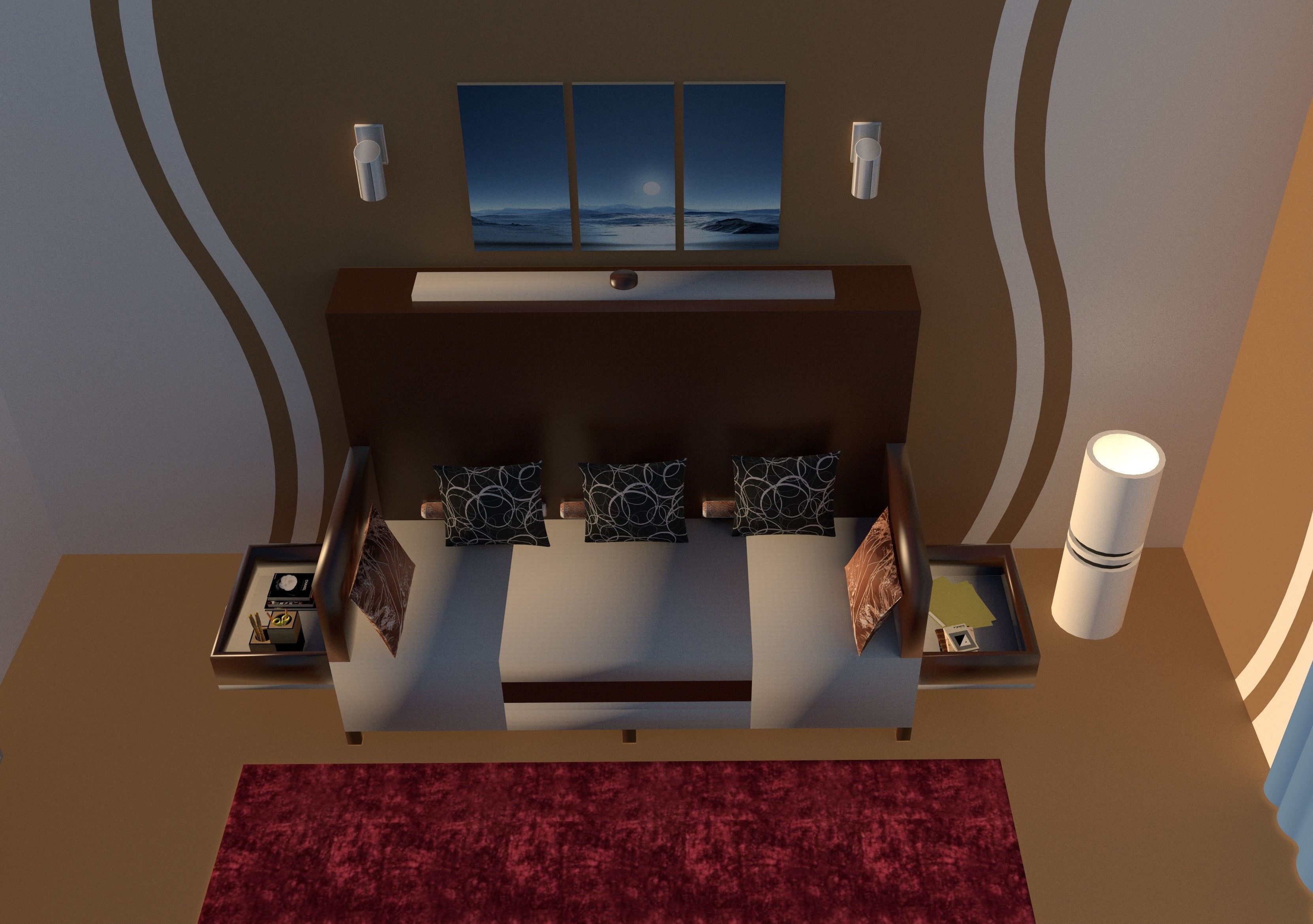 Multi purpose sofa 3D model_4