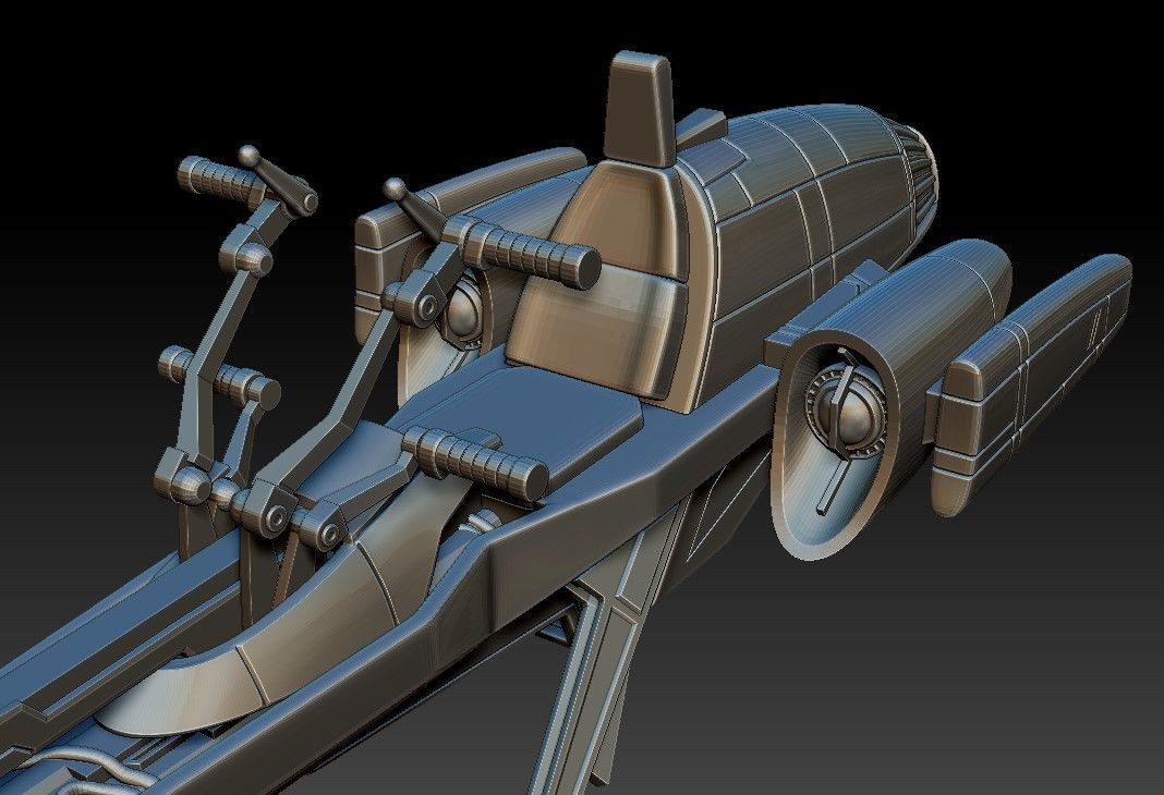 BARC Speeder  for 6 inch scale model kit STL 3D print model_3