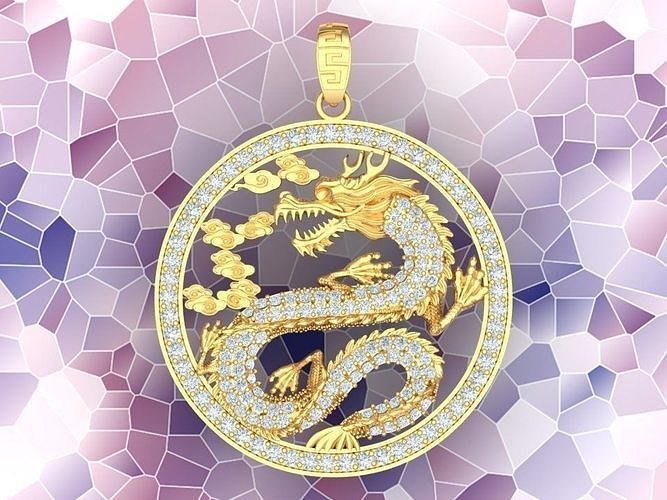 Dragon pendant 3D print model