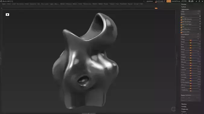 Modern Abstract Decorative sculpture 3d print model 32 3D print model