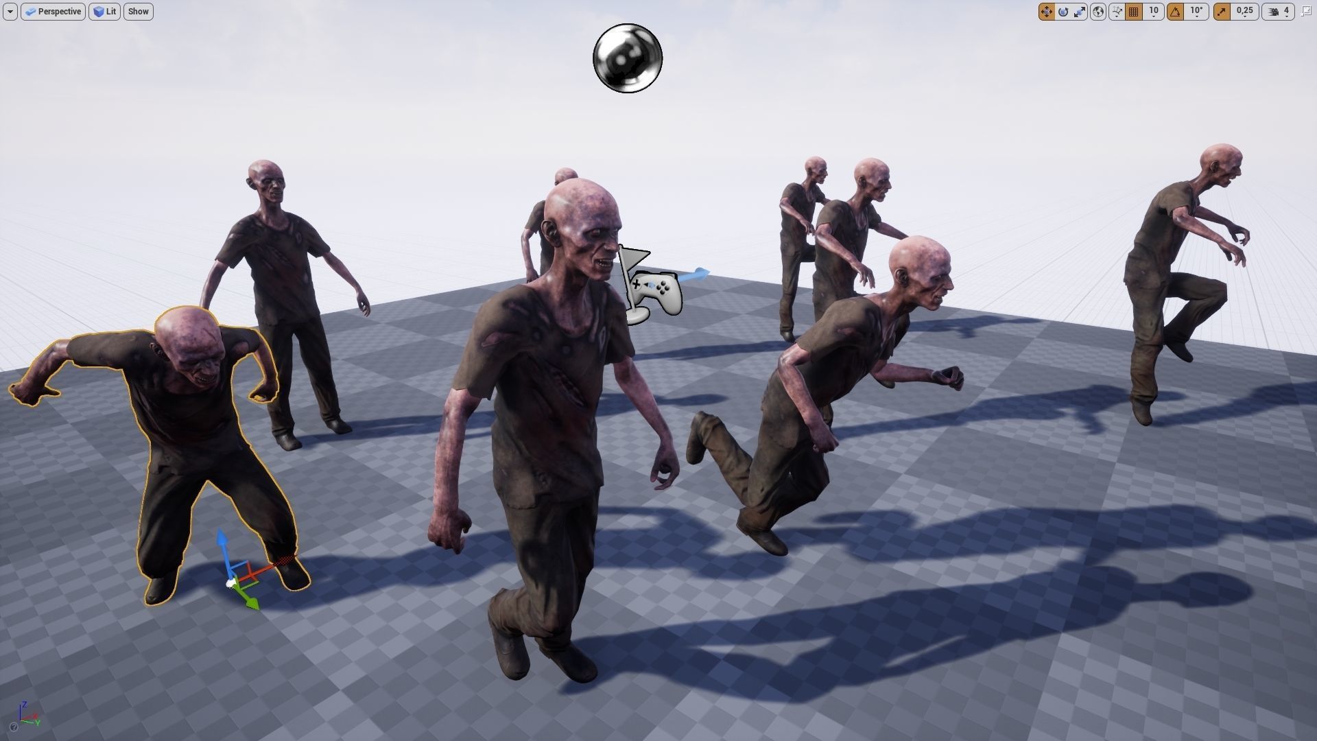 Zombie Low-poly 3D model_13