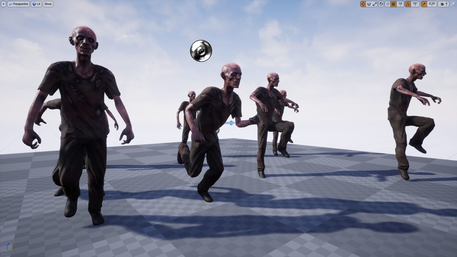 Zombie Low-poly 3D model_12