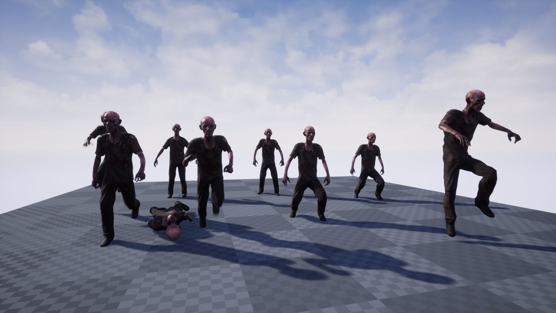 Zombie Low-poly 3D model_14