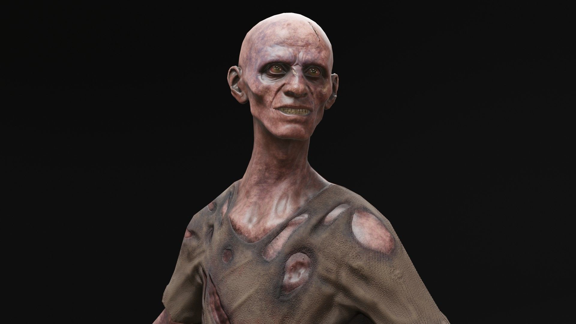 Zombie Low-poly 3D model_2