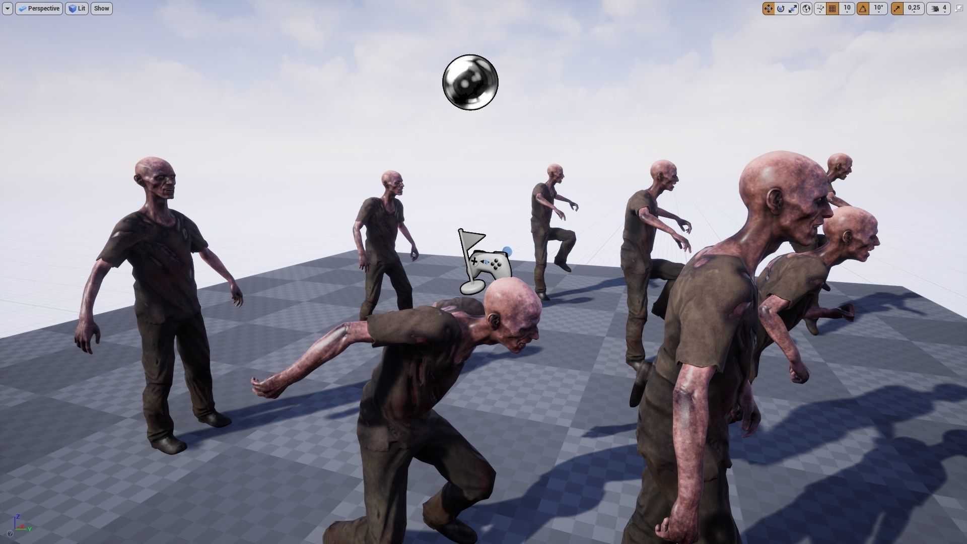 Zombie Low-poly 3D model_11