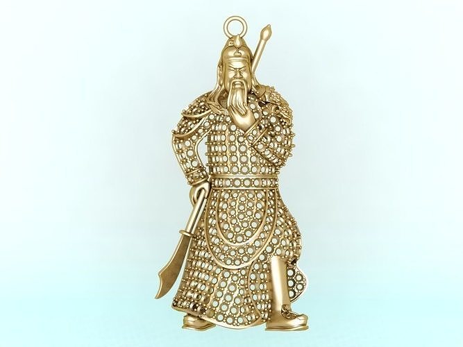 Guan Yu pendant - Mens pendants 3D print model