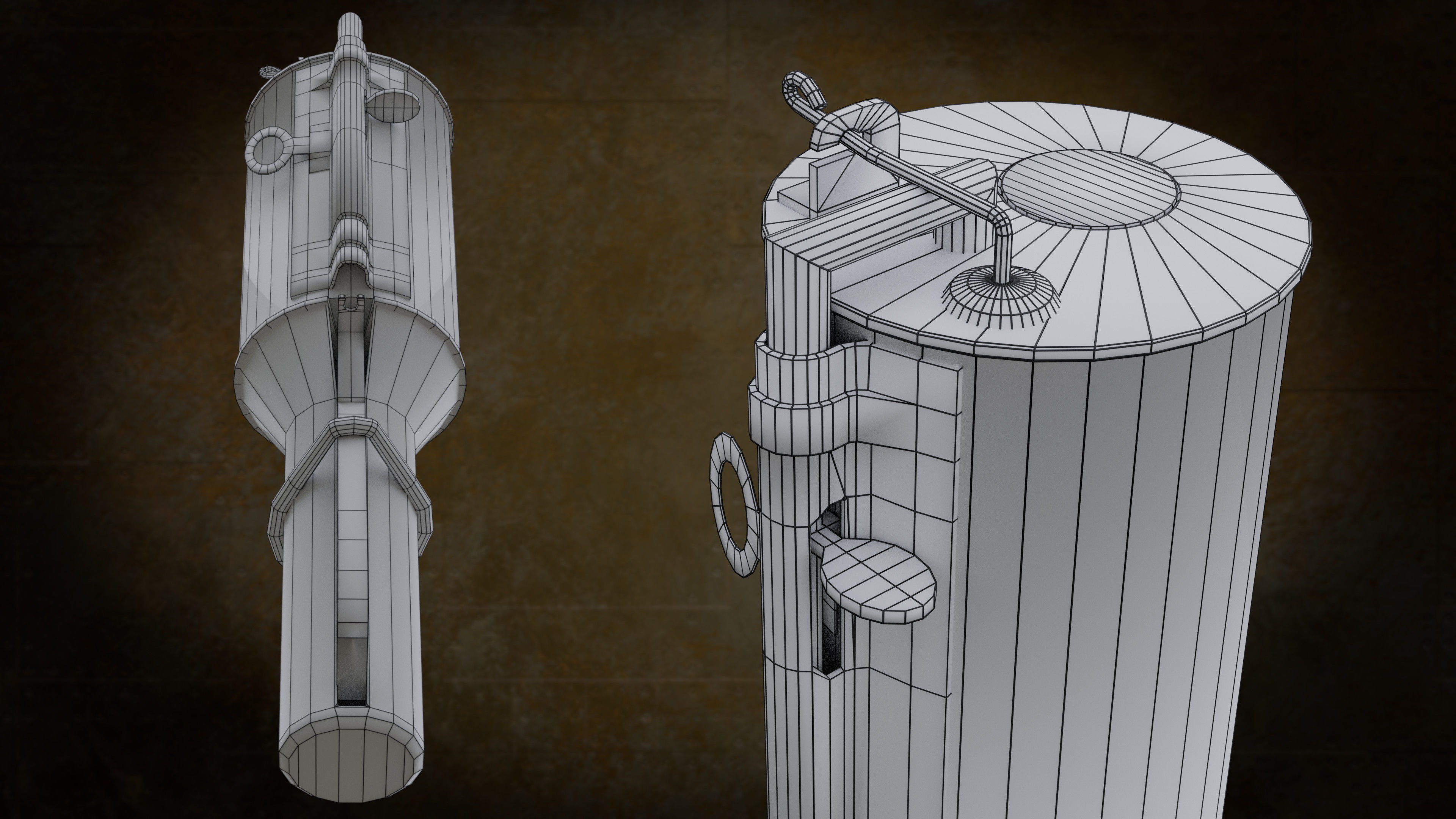 1917 Chemical Gas Grenade Low-poly 3D model_15