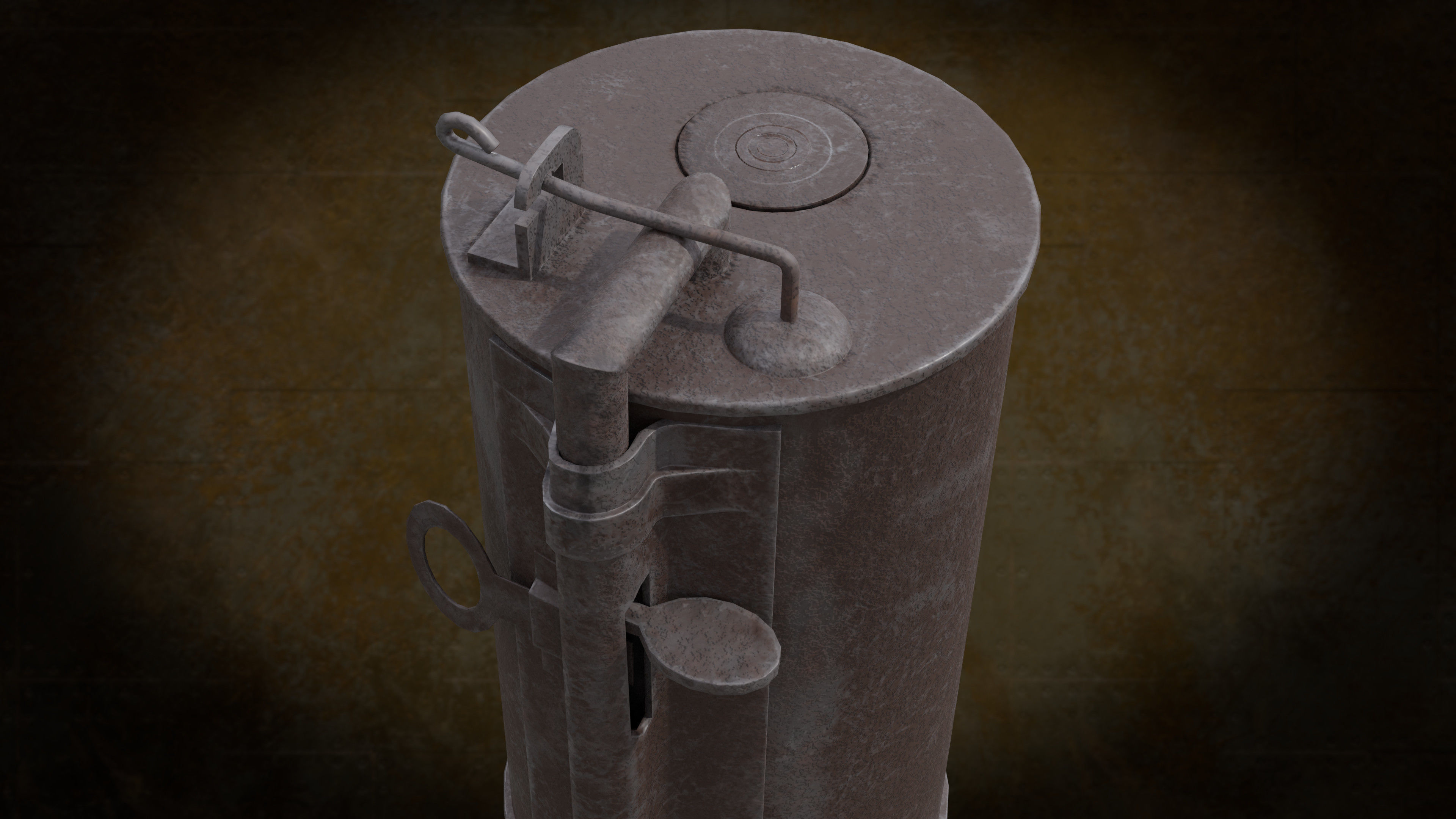1917 Chemical Gas Grenade Low-poly 3D model_10