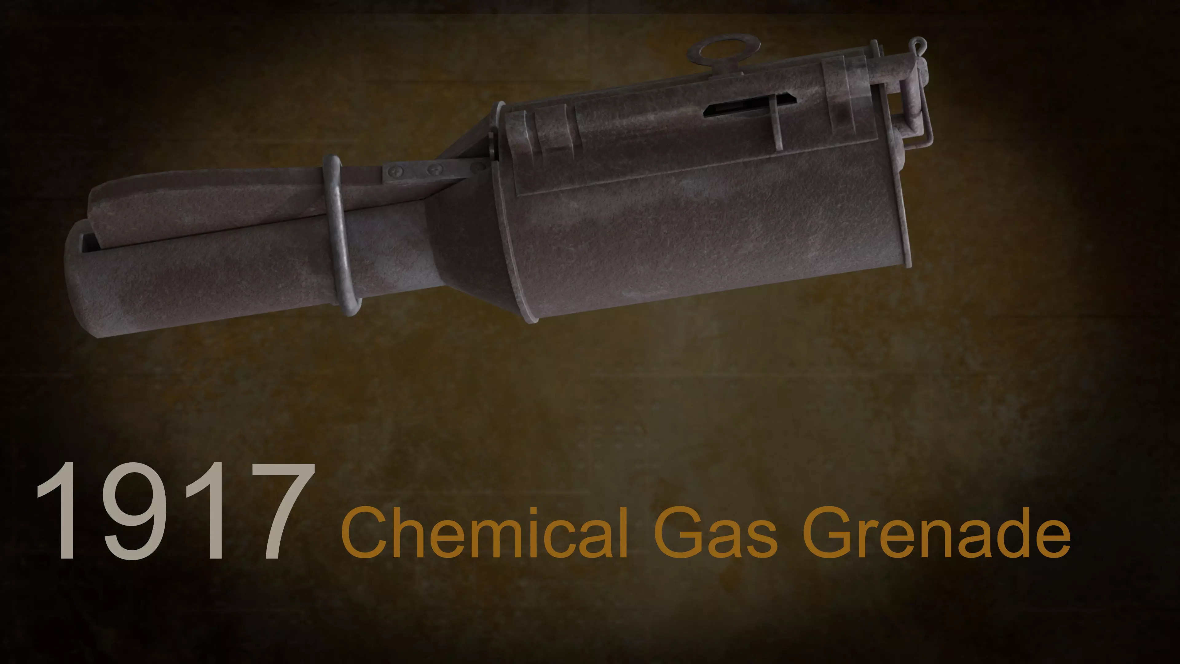 1917 Chemical Gas Grenade Low-poly 3D model_0