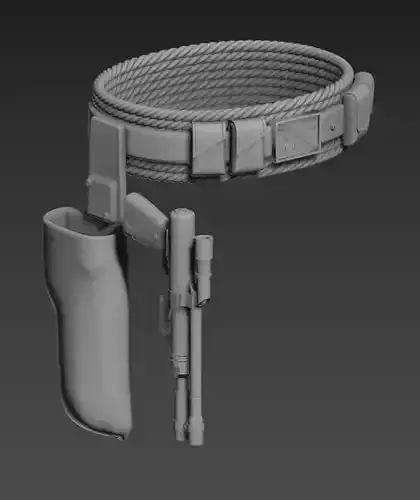 Mandalorian Boba Fett belt and gears One12 scale STL