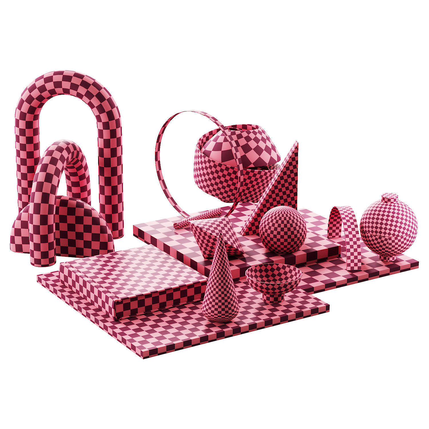 009 geometric figure set for the coffe table 002 3D model_2