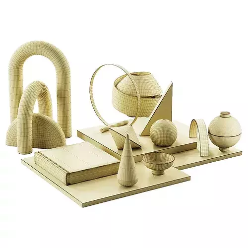 009 geometric figure set for the coffe table 002 3D model 4