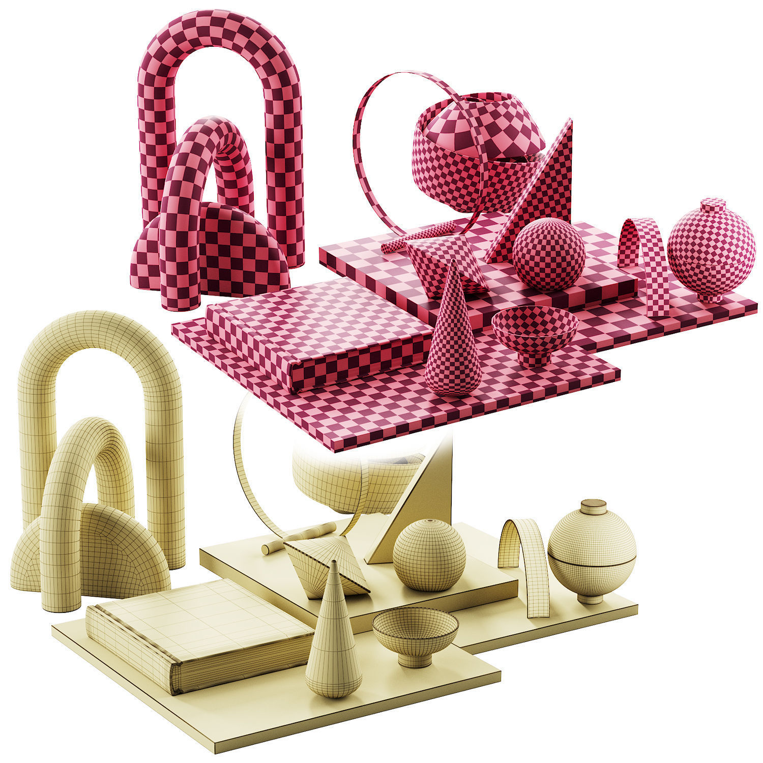 009 geometric figure set for the coffe table 002 3D model_14